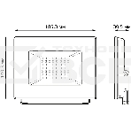 Прожектор светодиодный GAUSS 613120350 Gauss Elementary 50W 3510lm IP65 6500К белый, фото6