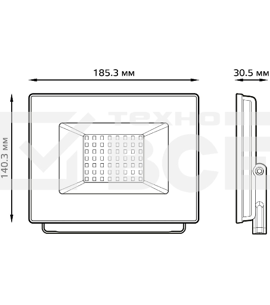 Прожектор светодиодный GAUSS 613120350 Gauss Elementary 50W 3510lm IP65 6500К белый