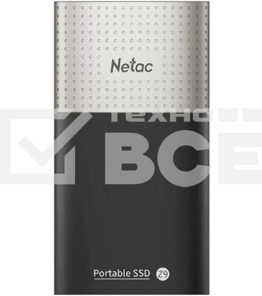 Внешний накопитель SSD Netac 1Tb Z9 <NT01Z9-001T-32BK> (USB3.2, up to 550/480MBs, 90х47.5х11.5mm, Aluminium+Plastic)