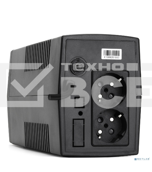 Источник бесперебойного питания Crown CMU-500X (480 ВА/240 Вт; Off-Line; 1 х Euro + 1 х IEC-320 резервным питанием и фильтрацией; 12V/4,5AH х 1; пластик)