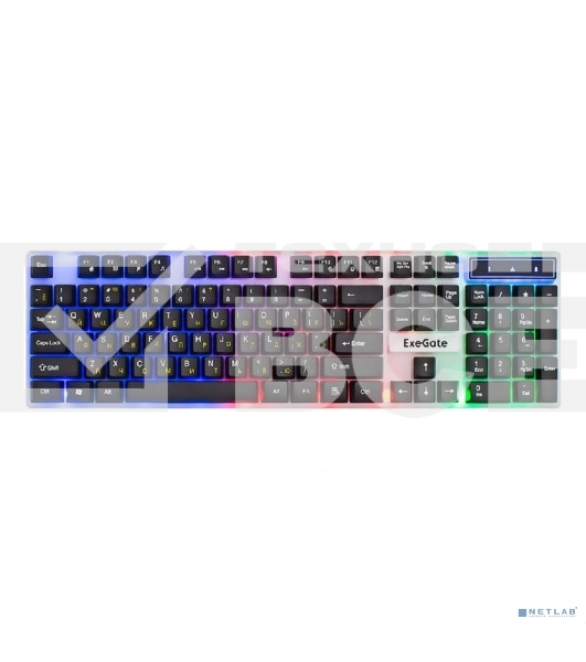 Комплект ExeGate Professional Standard Combo MK140 с подсветкой (клавиатура влагозащищенная 104кл. +  мышь оптическая 1000dpi, 3 кнопки и колесо прокрутки, длина кабелей 1,5м; USB, серый, Color Box)