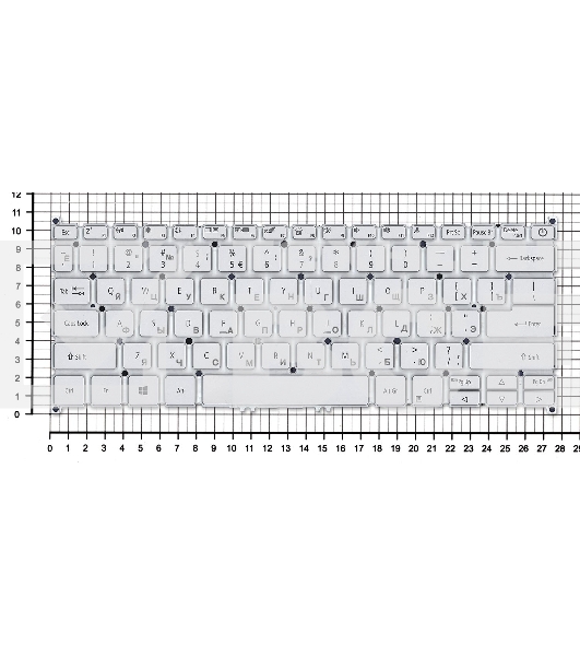 Клавиатура для ноутбука Acer Swift 3 SF313-51 серебристая с подсветкой