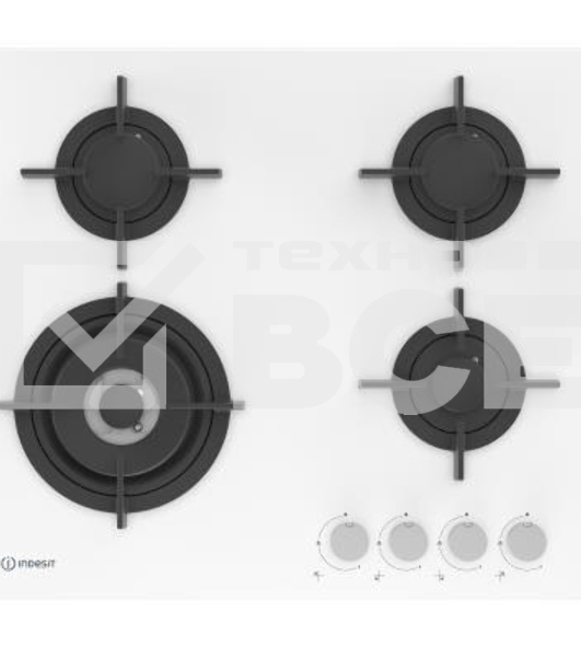 Газовая варочная поверхность Indesit INGT 62 IC/WH белый