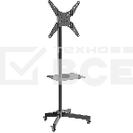 Мобильная стойка напольная Kromax OMEGA-16 черный для TV 26'-60', max вес 35 кг, наклон ±10°, пов. 360° высота 1385 мм, max VESA 400x400 мм, фото 1