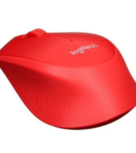 Мышь беспроводная Logitech M280 красный, 1000 dpi, радиоканал, USB, кнопки - 3