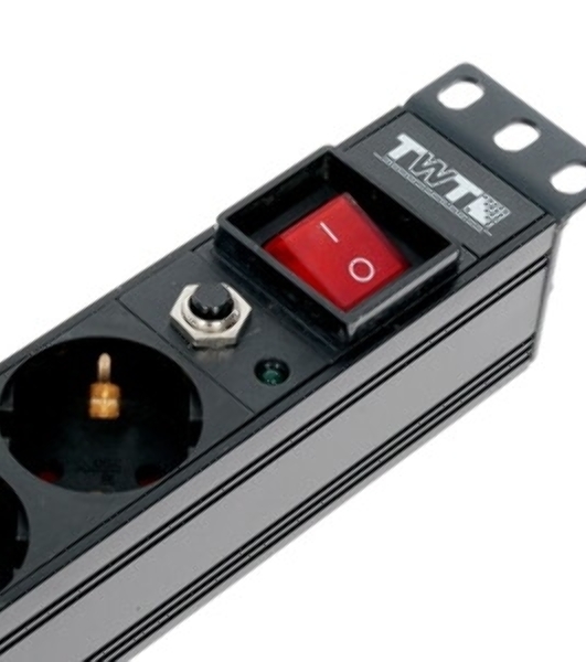 Блок распределения питания Lanmaster TWT-PDU19-10A8P-1.8 гор.размещ. 8xSchuko базовые 10A Schuko 1.8м
