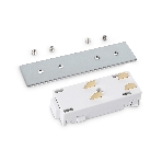 GL1105 WH белый коннектор питания с соеденителем прямой для шинопровода Magnetic 220V 68*28.5*18, фото 1