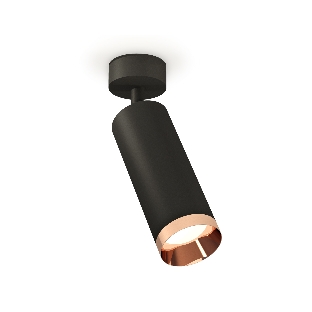 Светильник Ambrella Light XM6343006 SBK/PPG черный песок/золото розовое полированное MR16 GU5.3 (A2210, C6343, N6135)