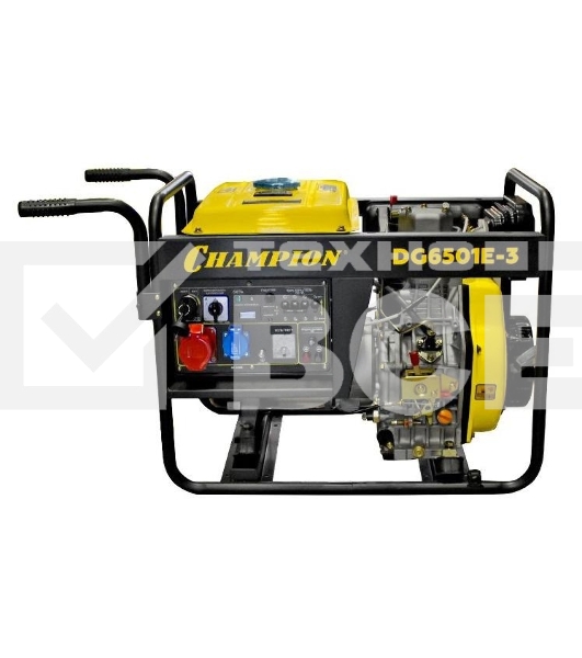 Электрогенератор дизельный Champion DG6501E-3, 6.6 кВт, 82 дБ, 103 кг