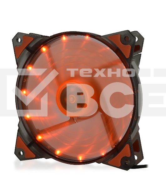 Вентилятор для корпуса Crown CMCF-12025S-1223 черный/оранжевый, 120 мм, 1650 об/мин, 28 дБ, 3 pin