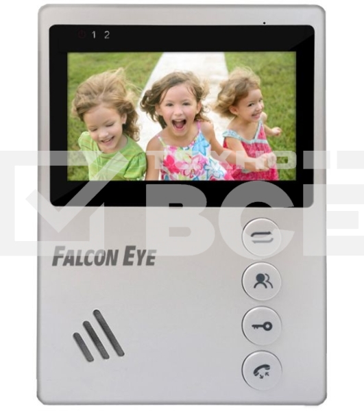 Видеодомофон Falcon Eye VISTA цветной, подключение 2-х вызывных панелей,  без трубки (Hands Free), управление электрозамком, цвет корпуса: белый, нап
