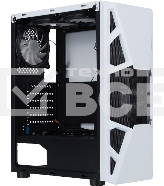 Компьютерный корпус AeroCool / Formula CL-3303W RGB белый без БП ATX 6x120mm 2xUSB2.0 1xUSB3.0 audio bott PSU