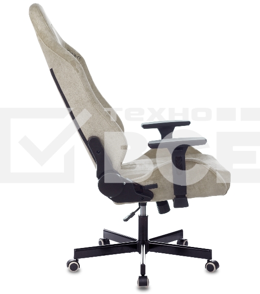 Кресло игровое Knight N1 Fabric бежевый Light-21, с подголов. крестовина металл