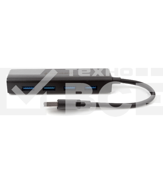 Концентратор USB 3.0 Gembird UHB-C354, 4 порта, с доп питанием