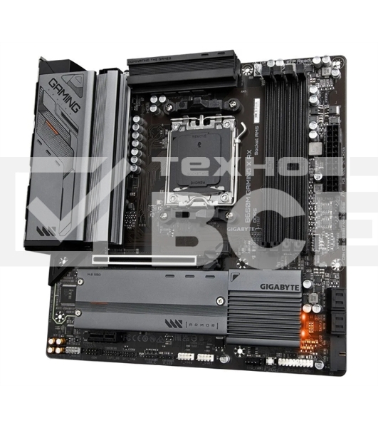 Материнская плата Gigabyte B650M GAMING X AX, AM5, AMD B650, 4xDDR5, 4xSATA, 3xM.2, 1xPCI-E 4.0 x16, 2xPCI-E 4.0 x1, 3xUSB-A 3.2 Gen 1, 1xUSB-C 3.2 Gen 2, 1x 2.5Gb LAN, 3x3.5 мм, 7.1, Micro-ATX