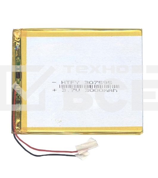 Аккумулятор Li-Pol (батарея) 3*75*95мм 2pin 3.7V/3000mAh