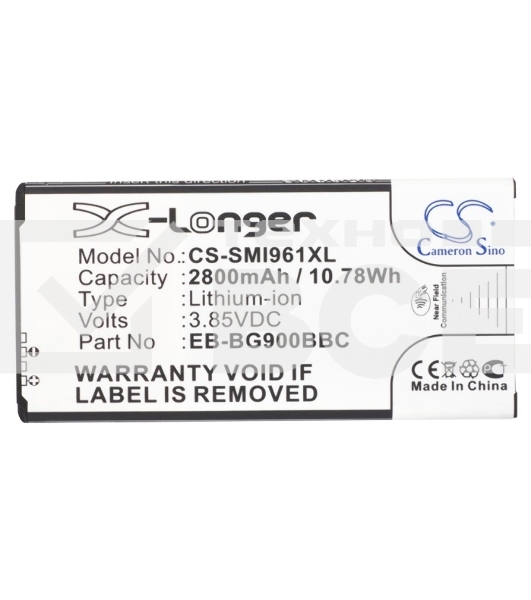 Аккумулятор CS-SMI961XL для Samsung Galaxy S5 3.85V, 2800mAh, 10.78Wh