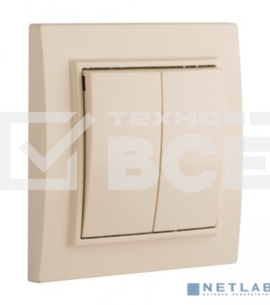 Выключатель 2-кл. СП 10А бежевый Минск EKF