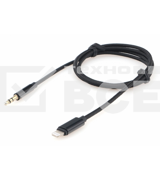 Кабель-переходник USB Cablexpert CCAB-AP35M-1M-B, Lightning/Jack3.5, Mobile, 1м, черн, коробка