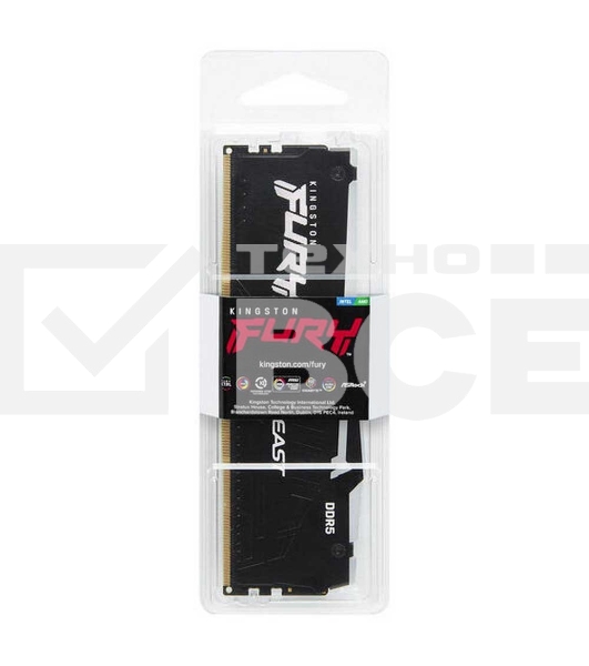 Оперативная память Kingston Fury Beast, DDR5, 8GB (1x8GB), 6000MHz, CL36, с радиатором, RGB, черный