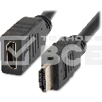 Кабель-удлинитель аудио-видео Buro HDMI (m)/HDMI (f) 3м. позолоч.конт. черный, фото 1