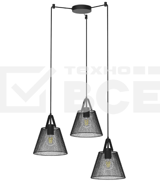Светильник подвесной HIPER H155-2 3E2740Вт BLACK