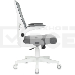 Кресло компьютерное Бюрократ ASTER N-W TW-04 Neo Grey темно-серый, сетка/ткань, крестов. пластик, пластик белый, фото5