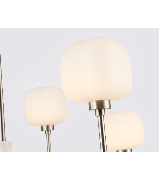 Люстра Ambrella light LH53001/6 SN/FR сатин никель/белый матовый G9*6 max 40W D690*680