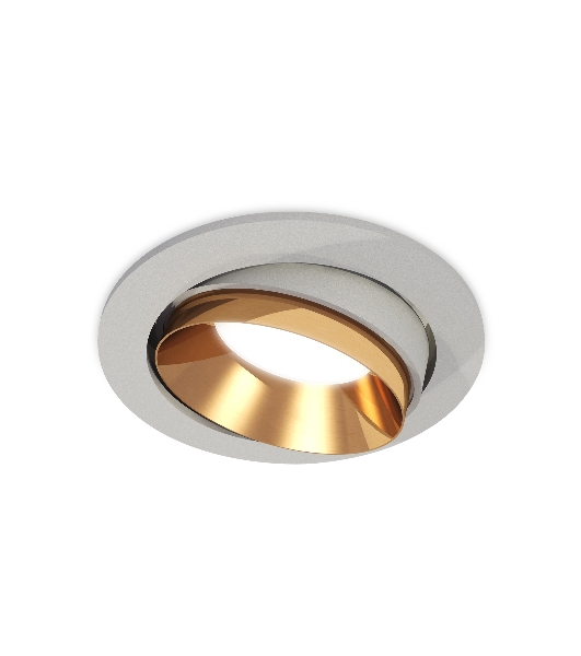 Комплект встраиваемого поворотного светильника Ambrella light XC7653024 SGR/PYG серый песок/золото желтое полированное MR16 GU5.3 (C7653, N7034)