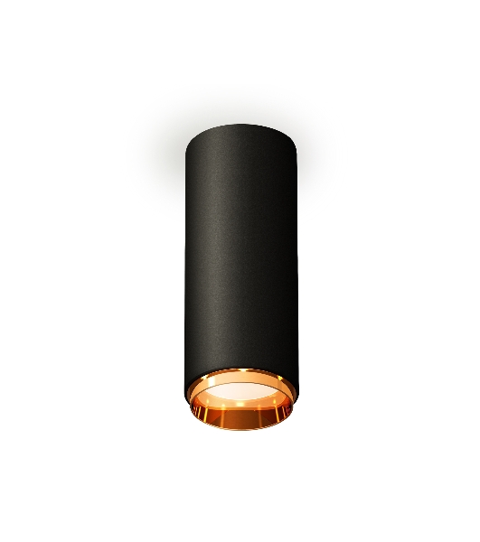Светильник Ambrella Light XS6343005 SBK/PYG черный песок/золото желтое полированное MR16 GU5.3 (C6343, N6124)