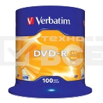 Диск DVD-R Verbatim 4.7Gb 16x Cake Box (100шт) (43549), фото3