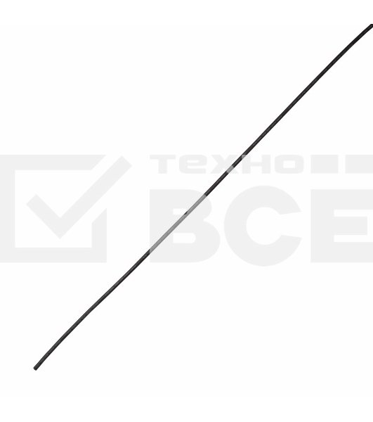 Термоусаживаемая трубка клеевая Rexant 6,0/1,5 мм, (4:1), черная, упаковка 10 шт. по 1 м