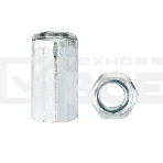 Гайка для шпильки Kranz удлиненная М6, 1.0х10х18, короб (20 шт./уп.), фото2