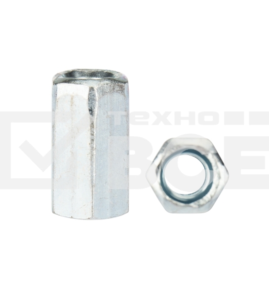 Гайка для шпильки Kranz удлиненная М6, 1.0х10х18, короб (20 шт./уп.)