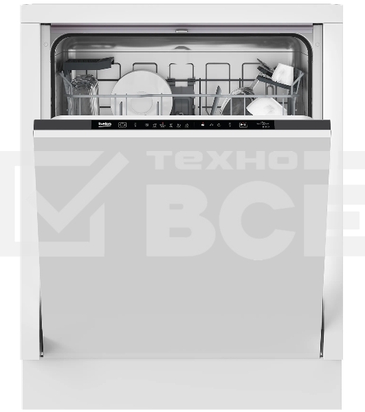 Встраиваемая посудомоечная машина Beko BDIN16420, белый, 59.8 см, 14 компл., 48 дБ, класс A