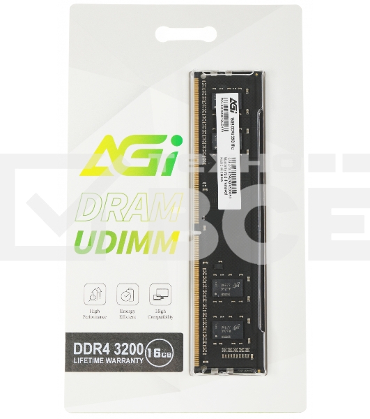 Оперативная память AGI, DDR4, 16GB (1x16GB), 3200MHz, UDIMM