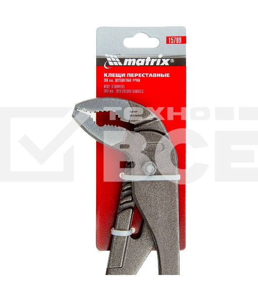 Клещи MATRIX 15709300мм переставные обливные рукоятки