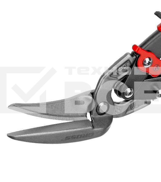 Ножницы по металлу Gross 78331 270 мм прямой и левый проходной резсталь-СrMo двухкомп. рук-ки