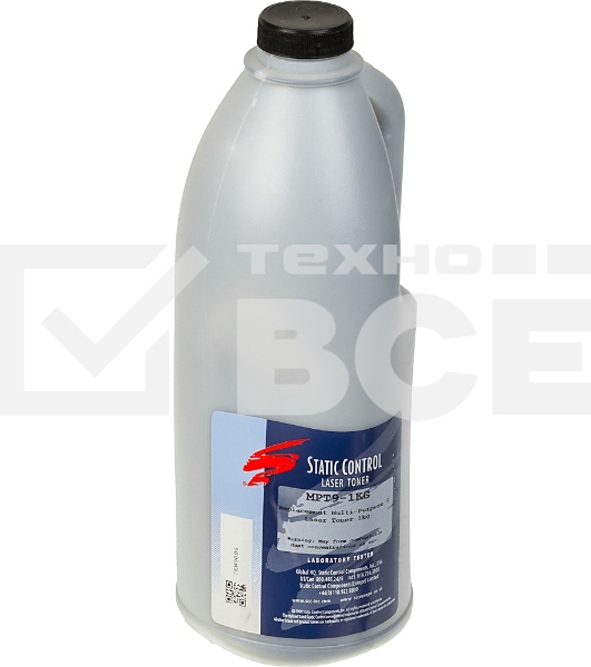 Тонер Static Control MPT9-1KG черный флакон 1000гр. для принтера HP LJ Pro PM401/ P2055/P3005/P3015