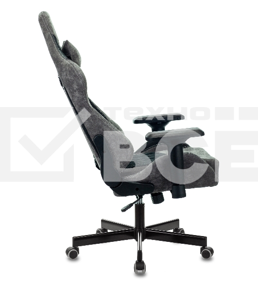 Кресло игровое Бюрократ VIKING 7 KNIGHT B FABRIC черный текстиль/эко.кожа крестовина металл/пластик