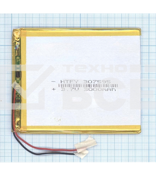 Аккумулятор Li-Pol (батарея) 3*75*95мм 2pin 3.7V/3000mAh