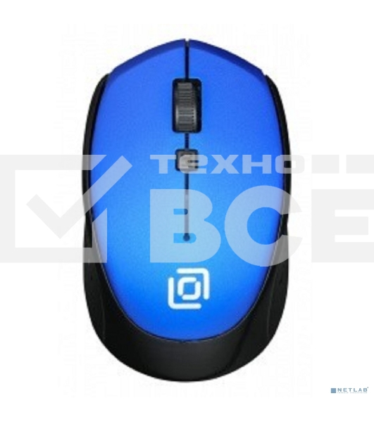 Мышь беспроводная Oklick 488MW синий/черный, 1600 dpi, радиоканал, USB, кнопки - 4