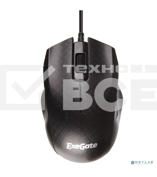 Мышь проводная ExeGate Professional Standard SH-9027 черный, 1000 dpi, USB, кнопки - 3