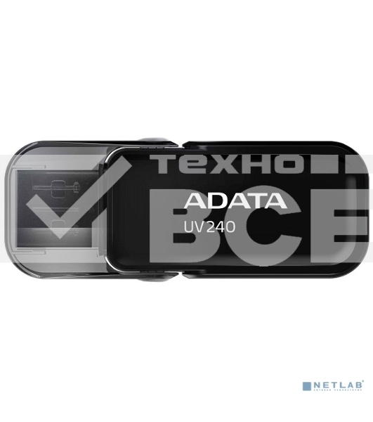 Флеш диск 64GB ADATA UV240, USB 2.0, Черный