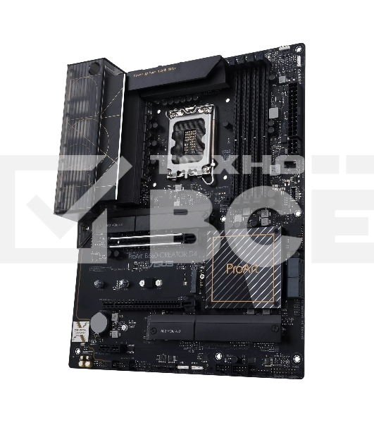 Материнская плата ASUS ProArt B660-CREATOR D4, LGA 1700, Intel B660, 4xDDR4, 4xSATA, 3xM.2, 1xPCIe 5.0 x16, 1xPCIe 3.0 x4, 1xHDMI, 1xUSB-C, 2x 2.5Gb LAN, 4xUSB 2.0, 4xUSB 3.2 Gen 1, 1xUSB-C 3.2 Gen 2, 5x3.5 мм, 7.1, ATX