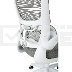 Кресло руководителя Бюрократ Sigma WH 1 серый, сетка/ткань, крестов. пластик, пластик белый, фото7
