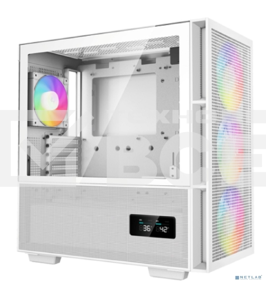 Компьютерный корпус Deepcool CH560 WH без БП, боковое окно (закаленное стекло)