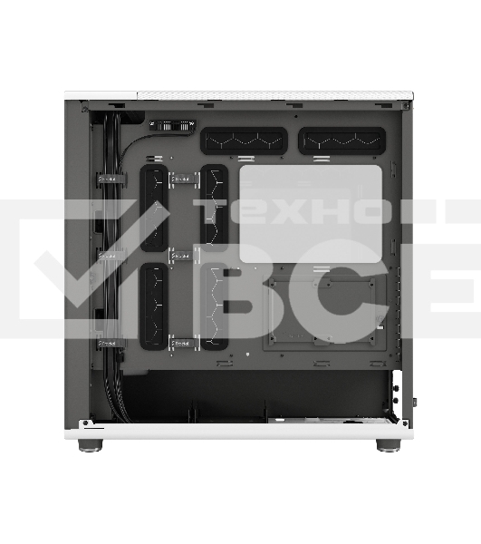 Компьютерный корпус без блока питания Fractal Design North XL TG Dark Tint, Full-Tower, 3x140мм, 2xUSB-A 3.2 + 1xUSB 3.2 Type-C E-ATX, ATX, mATX, mITX Wood panel, Chalk белый