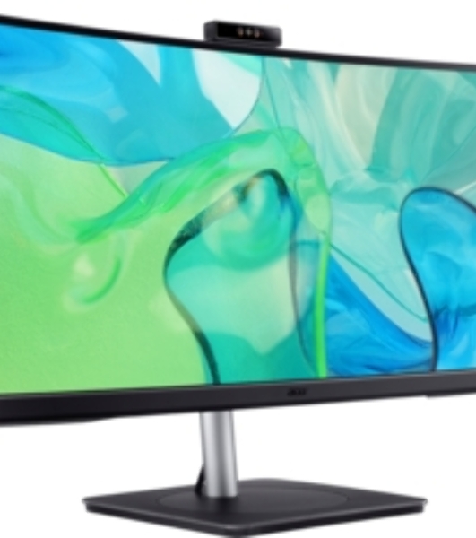 Монитор 34' Acer CB343CURDbemiiphcuzx IPS 3440x1440, 60 Гц, 4 мс, 21:9, 300 кд/м², 2xHDMI 2.0, DP, USB Type-C (90 Вт), USB Hub, HDR10, FreeSync, динамики, веб-камера 5 Мп, изогнутый экран (3800R), черный