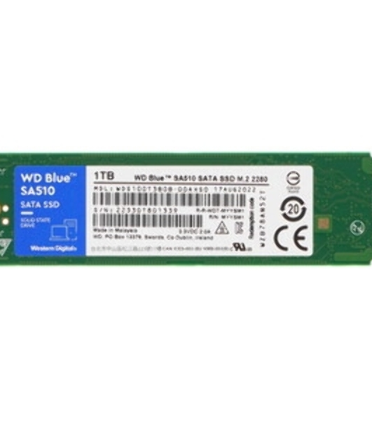 Накопитель SSD WD Blue SA510 WDS100T3B0B, 1Tb, SATA III, M.2 2280, R/W 560/520